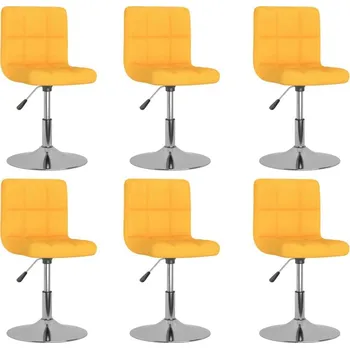 Jídelní židle OMAXI Otočné jídelní židle 6 ks žluté textil 739938