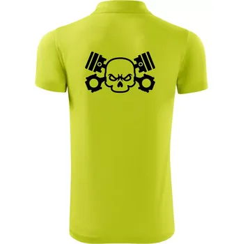 Pánská košile Lebka písty - Polokošile Victory sportovní (dresovina) - 2XL ( Limetková )