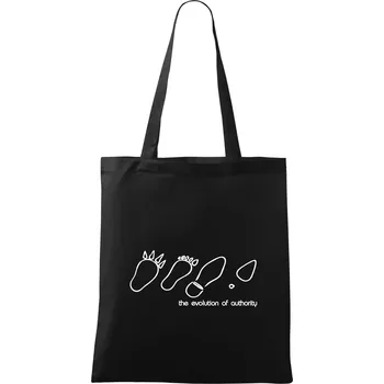 Nákupní taška Evolution of authority - Taška bavlněná - 42 x 38 cm ( Černá )