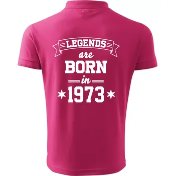 Pánská košile Legends are born in 1973 - Polokošile pánská Pique Polo 203 - S ( Purpurová )