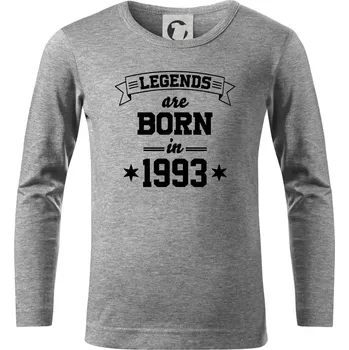 Chlapecké tričko Legends are born in 1993 - Triko dětské Long Sleeve - 122 cm/6 let ( Tmavě šedý melír )