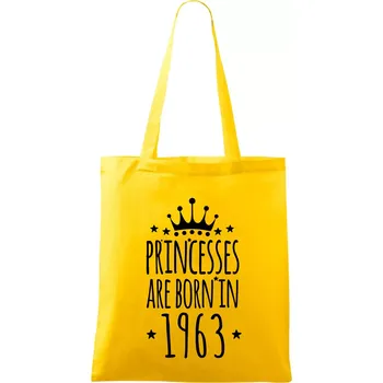 Princesses are born in 1963 - Taška bavlněná - 42 x 38 cm ( Žlutá )