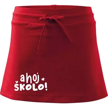 Dámská sukně Ahoj školo - Sportovní sukně - two in one - XS ( Červená )