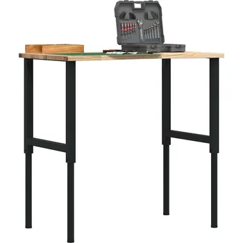 Dílenský stůl Pracovní stůl 100 x 60 x (71,5–98) cm masivní dubové dřevo Hnědá3309695