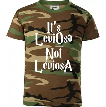 Chlapecké tričko Leviosa not Levjosa - Dětské maskáčové triko - 122 cm/6 let ( Hnědý maskáč )