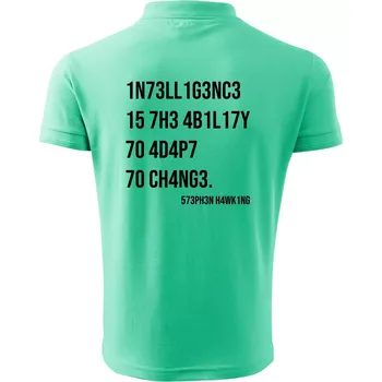 Pánská košile Test inteligence - Stephen Hawking - Polokošile pánská Pique Polo 203 - 5XL ( Mátová )