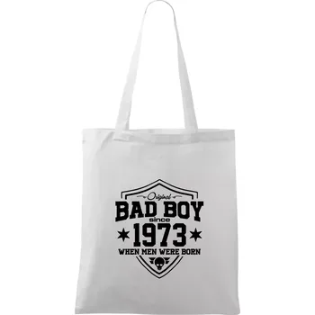 Bad boy since 1973 - Taška bavlněná - 42 x 38 cm ( Bílá )