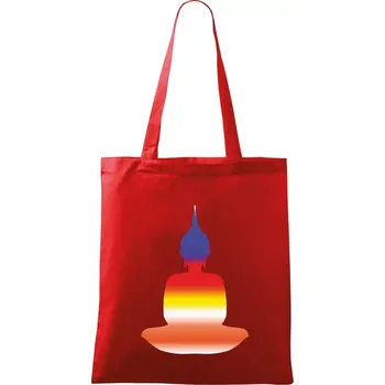 Budha duhový - Taška bavlněná - 42 x 38 cm ( Červená )