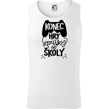 Konec hry, zpátky do školy - Tílko pánské Core - XL ( Bílá )