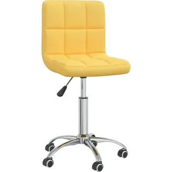 Jídelní židle OMAXI Otočná jídelní židle hořčicově žlutá textil 740668