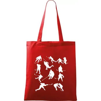 Nákupní taška Hokejisti ikony - Taška bavlněná - 42 x 38 cm ( Červená )