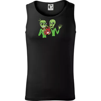 Ufo a rádio (Pecka design) - Tílko pánské Core - M ( Černá )