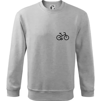 Pánská mikina Obrázek kola na prsu ebike - Mikina Essential pánská - S ( Světlešedý Melír )