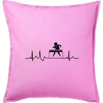 Polštář EKG stolní tenis - Polštář 50x50 - 50x50 - Pouze potah ( Růžová )