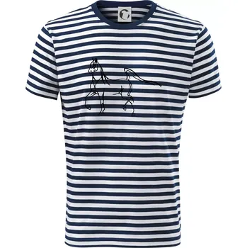 Kůň silueta - Triko na vodu - XS ( Prouhovaná )