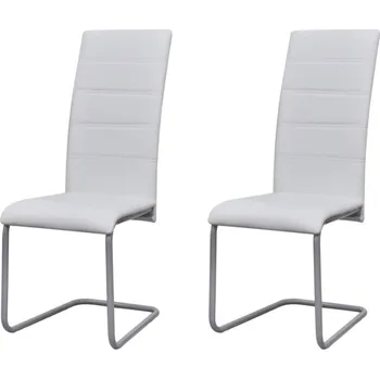 Jídelní židle OMAXI Konzolové jídelní židle 2 ks bílé umělá kůže 941750