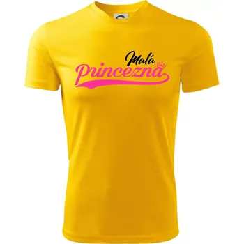 Chlapecké tričko Psací písmo - Malá Princezna - Dětské triko sportovní (dresovina) - 134 cm/8 let ( Žlutá )