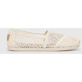 Dámská obuv Espadrilky Toms Moroccan Crochet Alpargata 10016241 béžová 80X, EUR 42