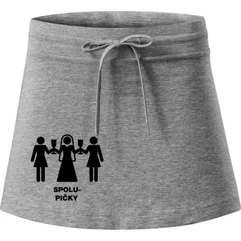 Dámské oblečení Spolu pičky (Hana-creative) - Sportovní sukně - two in one - L ( Tmavě šedý melír )