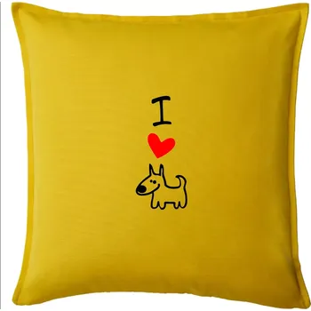Polštář I love dogs - Polštář 50x50 - 50x50 - Pouze potah ( Žlutá )