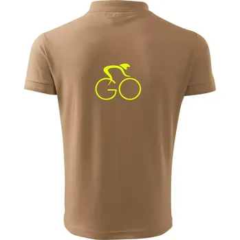 Pánská košile GO - Fluo cyklista malý - Polokošile pánská Pique Polo 203 - 3XL ( Písková )