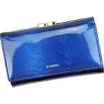 Modrá lesklá kožená peněženka Patrizia Piu FF-108