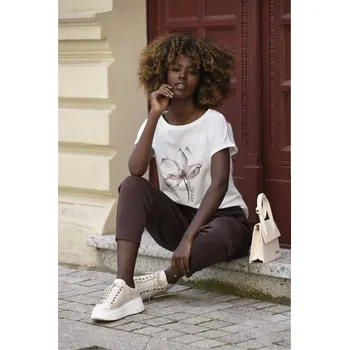 Dámská halenka Bílá halenka s aplikací, vel 36-48, Off Pink Velikost: 42