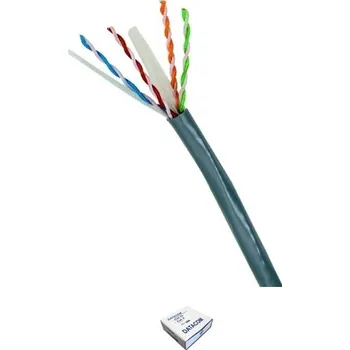 Síťový kabel DATACOM UTP drát CAT6 PVC,Eca 100m šedý - metráž 1382