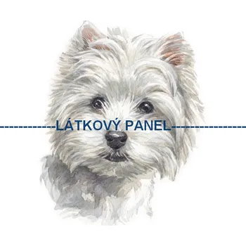 Látkový panel - Pes - PS-88 Velikost: 15x15cm, Materiál: Kočárkovina