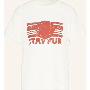 Dámské tričko Ba&Sh Dámské Tričko Reese, režná / tmavě červená, 34