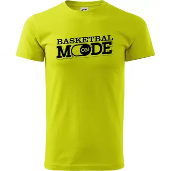 Basketbal mode - Klasické pánské triko vyšší gramáže - 3XL ( Limetková )