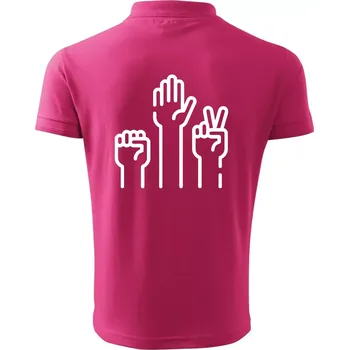 Pánská košile Kamen nůžky papír ikony - Polokošile pánská Pique Polo 203 - 2XL ( Purpurová )