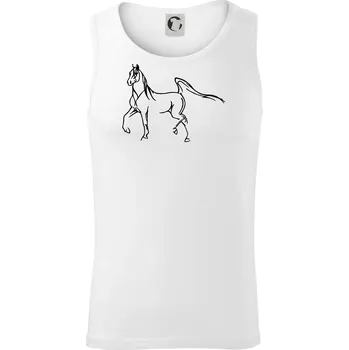 Kůň silueta - Tílko pánské Core - L ( Bílá )