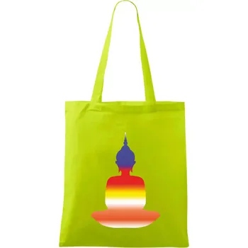 Budha duhový - Taška bavlněná - 42 x 38 cm ( Limetková )