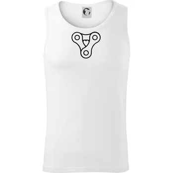 Cyklo srdce řetěz trojúhelník - Tílko pánské Core - 2XL ( Bílá )