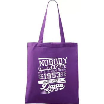 Nobody is perfect - 1953 - Taška bavlněná - 42 x 38 cm ( Fialová )
