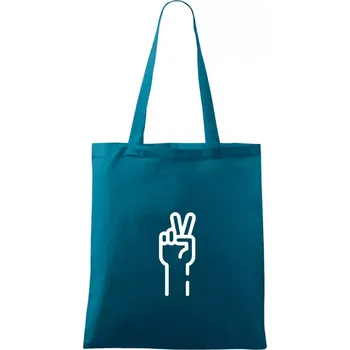 Nákupní taška Nůžky ikona - Taška bavlněná - 42 x 38 cm ( Petrolejová )