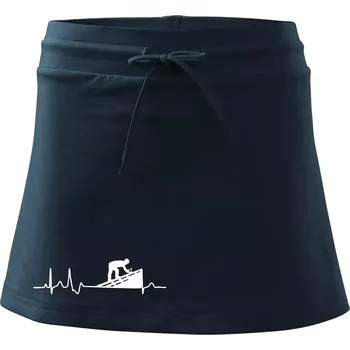 Dámská sukně EKG pokrývač - Sportovní sukně - two in one - XL ( Námořní modrá (velmi tmavá - téměř černá) )