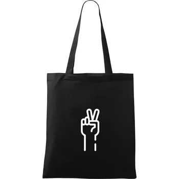 Nákupní taška Nůžky ikona - Taška bavlněná - 42 x 38 cm ( Černá )