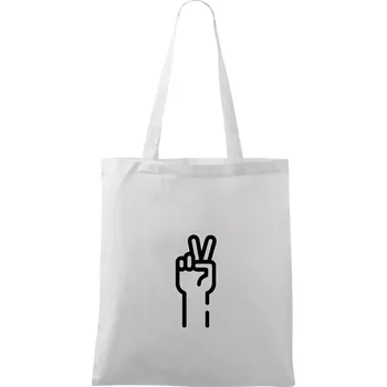 Nůžky ikona - Taška bavlněná - 42 x 38 cm ( Bílá )