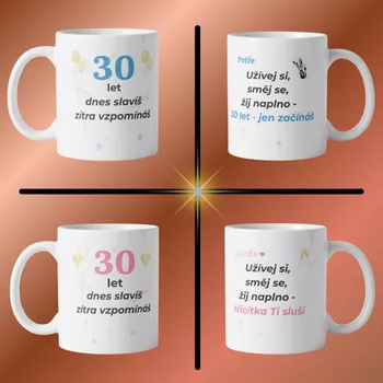 Narozeninový hrnek na míru (věk, jméno, motiv)