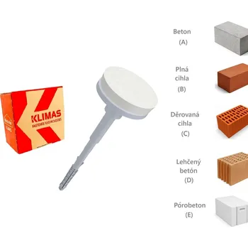 Hmoždinka KLIMAS Wkret-met ECO-DRIVE S Talířová hmoždinka s kovovým šroubem Ø8 mm 230 mm - 100 ks
