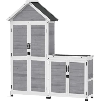 Zahradní domek Zahradní kůlna na dřevo | světle šedá