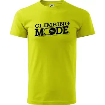 Climbing mode - Klasické pánské triko vyšší gramáže - M ( Limetková )