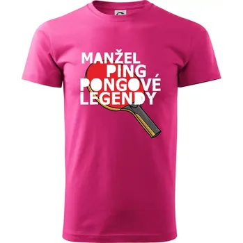 Pánská móda Manžel ping pongové legendy - Klasické pánské triko vyšší gramáže - 2XL ( Purpurová )