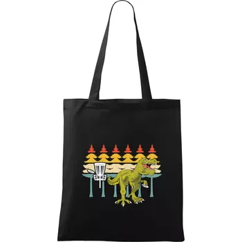 Nákupní taška Disc golf trex - Taška bavlněná - 42 x 38 cm ( Černá )