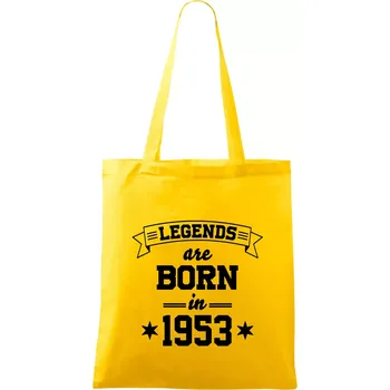 Legends are born in 1953 - Taška bavlněná - 42 x 38 cm ( Žlutá )