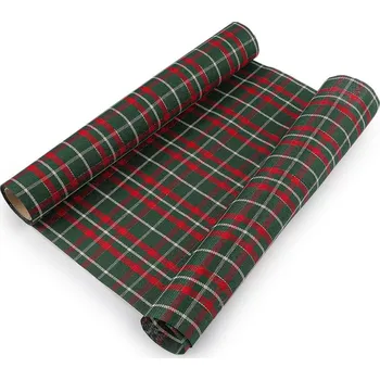 Galanterie Vánoční dekorační látka / běhoun s lurexem šíře 36 cm Varianta: 2 zelená tmavá, Balení: 2.7 m