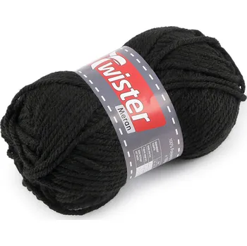 Příze Pletací příze Meran 100 g, barva 10 (90) černá