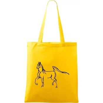 Nákupní taška Kůň silueta - Taška bavlněná - 42 x 38 cm ( Žlutá )